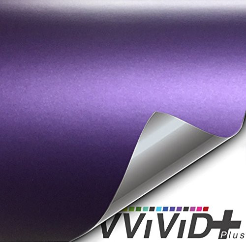 VViViD+ Matte Metallic Purple (Ghost) Vinyl Wrap Roll (6ft x 5ft)