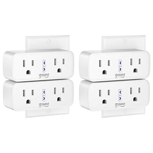 Smart Plug Works with Alexa and Google Home, Gosund 2 in 1 WiFi Outlet Plug, 8 Sockets, Smart Outlet Plug, Remote Control, Timer and Schedule Function