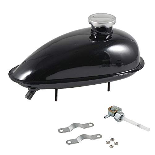 sthus Upgrade black 49cc 50cc 60cc 66cc 80cc Engine Motorized Bicycle Fuel Gas Tank Petcock Cap 2L