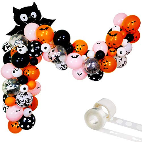 Scary Halloween Decorations Set 92Pack Halloween Balloons Confetti Balloons Bat Decorations Bat Foil Balloons for Halloween Party Decorations, Spooky Birthday Decorations Scary Halloween Decorations Set 92Pack Halloween Balloons Confetti Balloons Bat Decorations Bat Foil Balloons for Halloween Party Decorations, Spooky Birthday Decorations
