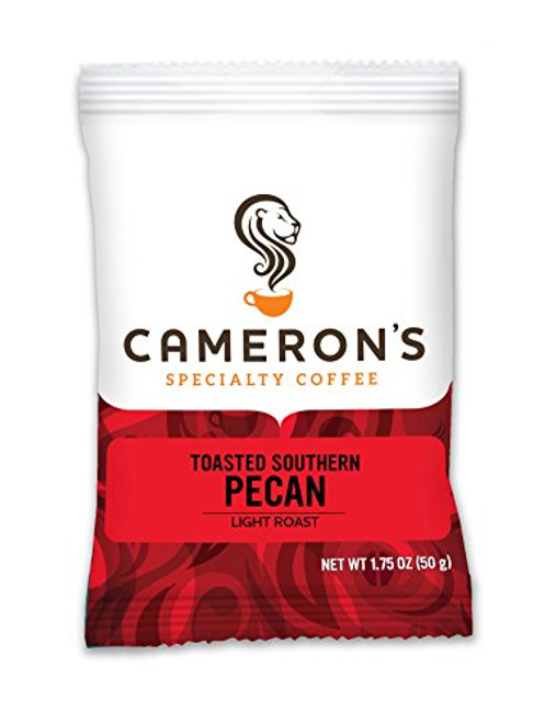 Cameron's Coffee Roasted Ground Coffee Bags, Flavored, Toasted Southern Pecan, 1.75 Ounce (Pack of 24)