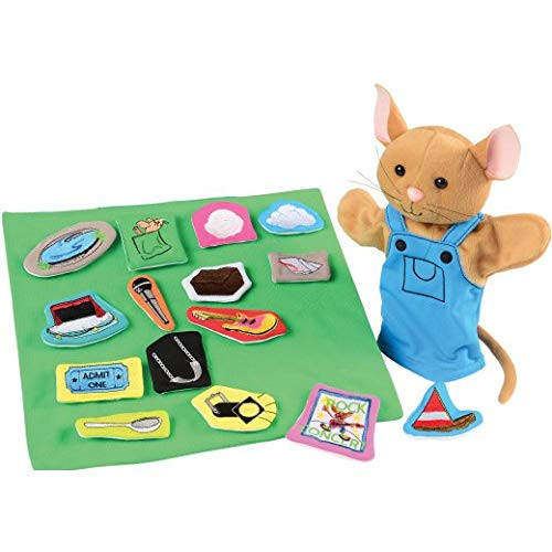 Creative Minds 17 pc. Puppet and Props Set for"If You Give a Mouse a Brownie" for Ages 2 Years and Up