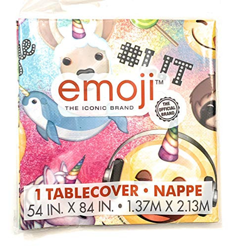 Emoji Plastic Tablecover (1 pc, 54 in. x 84 in)