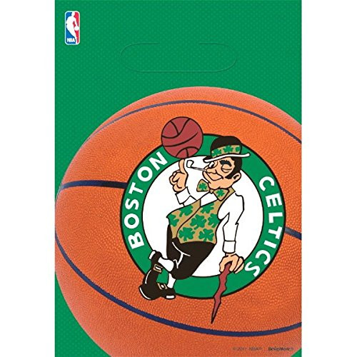 Amscan 373654 Boston Celtics NBA Collection Loot Bags, Party Favor | 8 piece