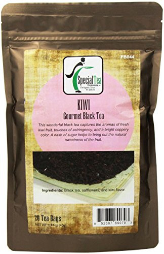 Special Tea Kiwi Black Tea, 20 Wrapped Tea Bags, 1.41 Ounce