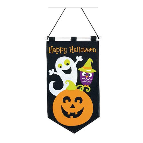 Amscan Halloween Cute Friendly Door Banner 19 1/2", Black