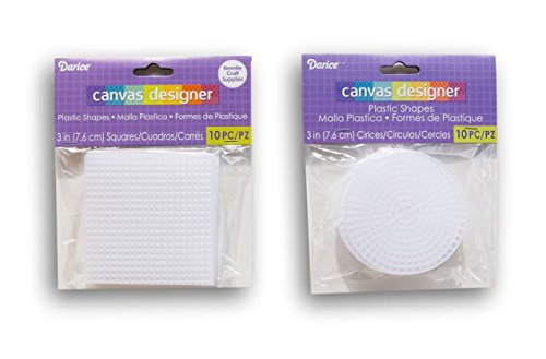 Darice Plastic Canvas Circle and Square Set - 3 Inch - 20pc Darice Plastic Canvas Circle and Square Set - 3 Inch - 20pc