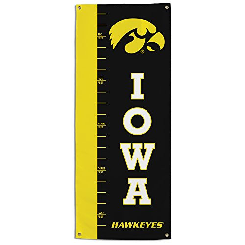 NCAA Iowa Hawkeyes Growth Chart Banner, Black