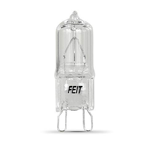 Feit Electric BPQ60/G9/CAN 60-Watt Clear Dimmable G9 Base JCD Bi-Pin Halogen Light Bulb, 1.75" H x 0.6" D, 3000K Warm White