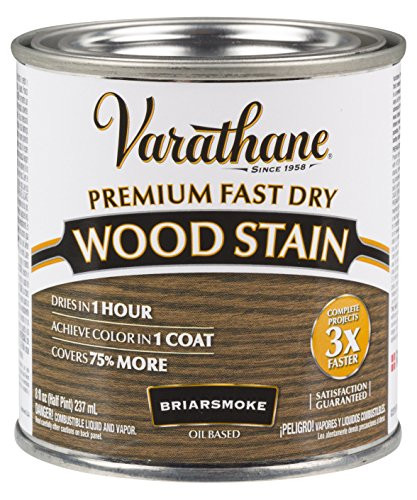 Varathane 307415 Premium Fast Dry Wood Stain, 1/2 Pint, Briarsmoke