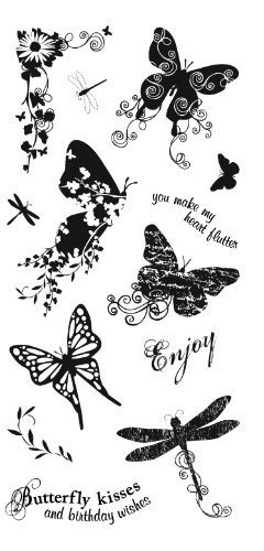 Fiskars 4x8 Inch Butterfly Magic Clear Stamp (01-005524)
