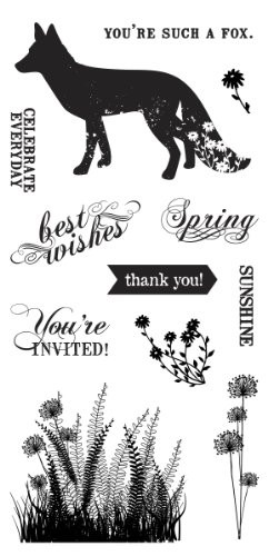 Fiskars 103780-1001 Clear Stamps, 4 by 8-Inch, What a Fox