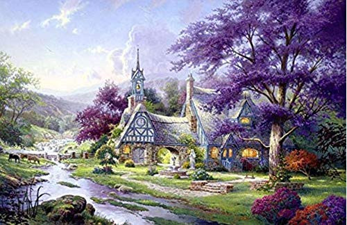 Thomas Kinkade Clocktower Cottage Jigsaw Puzzle, 1500 Pieces