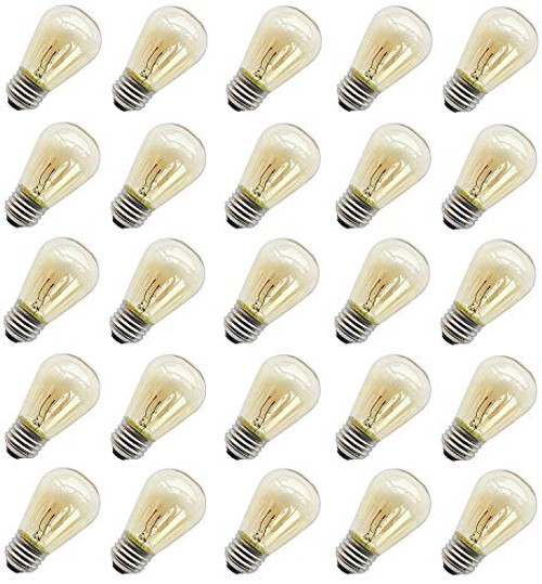YiLighting Outdoor String Lights Replacement Bulbs S14 11W Dimmable Incandescent Edison Light Bulb (25)
