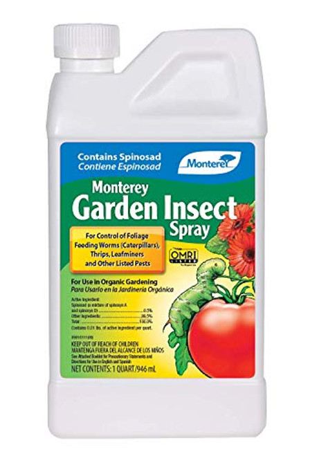 Monterey LG6135 Garden Insect Spray, Insecticide & Pesticide with Spinosad Concentrate, 32 oz