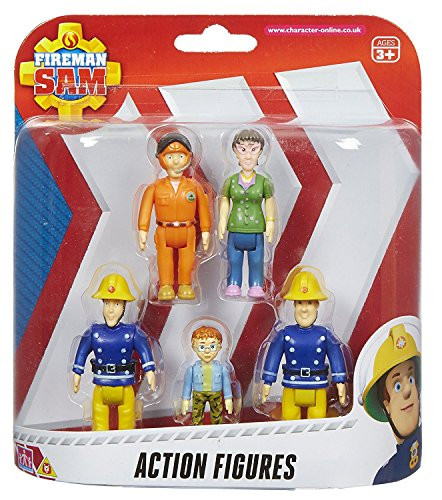 Fireman Sam 5 Pack Action Figure Character Set Ages 3+