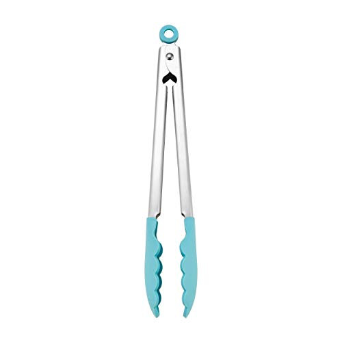 KitchenAid Stainless Steel Tongs, One Size, Aqua Sky 2