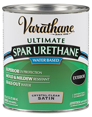 Rust-Oleum 250241H Ultimate Spar Urethane Water Based, Quart, Satin Finish