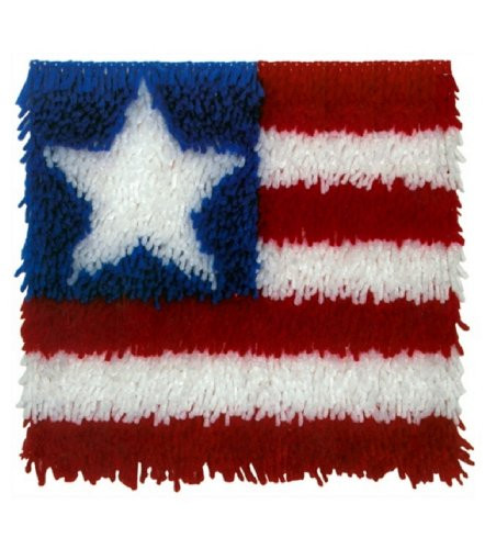 Wonderart Latch-Hook Kit, Patriot, 12" X 12"