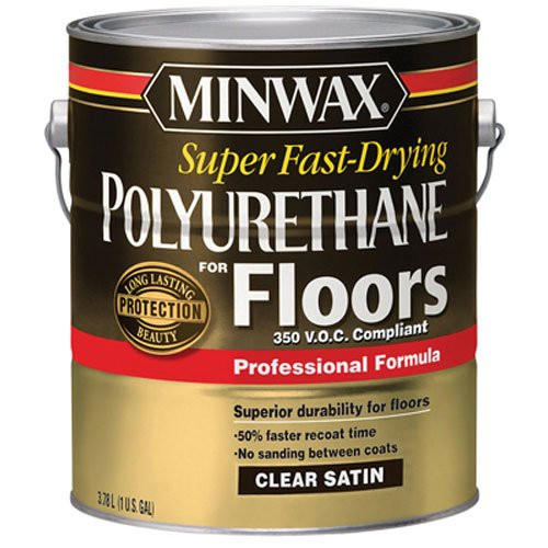 Minwax 130250000 Super Fast-Drying Polyurethane For Floors 350 VOC, 1 gallon, Satin