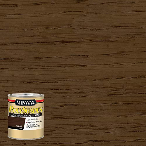 Minwax 213604444 Polyshades - Stain & Polyurethane in 1 step, 1/2 pint, Tudor, Satin