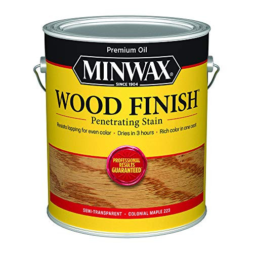 Minwax 710750000 Wood Finish - Penetrates, Stains & Seals, 250 VOC, gallon, Colonial Maple Minwax 710750000 Wood Finish - Penetrates, Stains & Seals, 250 VOC, gallon, Colonial Maple