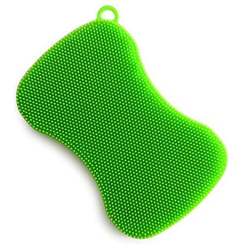 Norpro 1090 Silicone Bowtie Dish Brush, Green