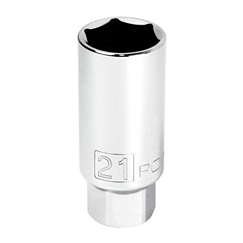 Powerbuilt 3/8-Inch Drive Metric Spark Plug Socket 21mm - 643010