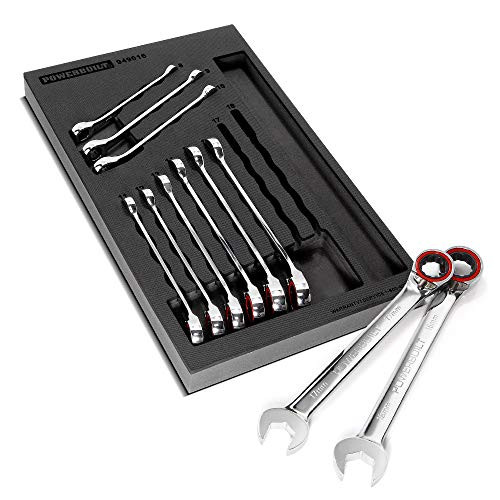 Powerbuilt 949016, Metric 11Pc Mm Reversible Ratcheting Wrench Set