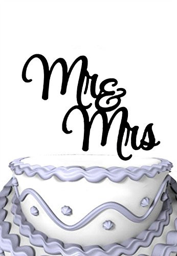 Meijiafei Cursive Mr and Mrs Custom Wedding Acrylic Cake Topper