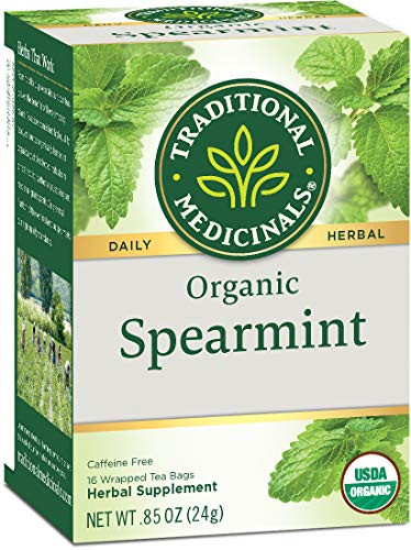 Traditional Medicinals, Herbal Tea, Organic, Spearmint, 16 Tea Bags, Net wt. 0.85 Oz