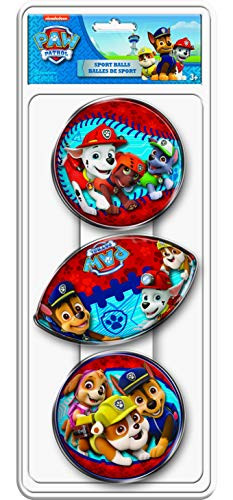 Hedstrom 3-Pack Foam Sports Balls - Paw Patrol Design 1, Assorted