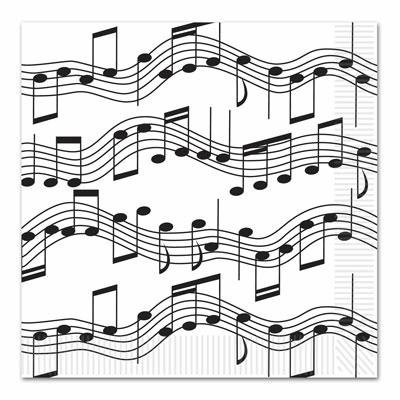 Musical Notes Luncheon Napkins (Pack of 3)