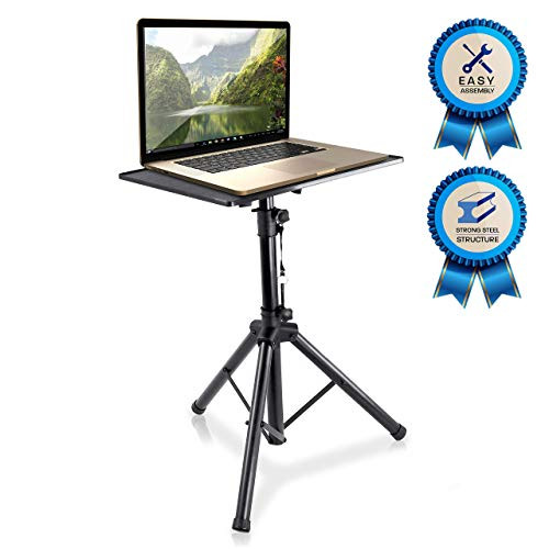 Pro 28"- 46" Universal Device Stand - DJ Laptop Projector Stand, Height Adjustable Laptop Stand, Computer DJ Equipment Studio Stand Mount Holder, Good For Stage or Studio - Pyle PLPTS4 Pro 28"- 46" Universal Device Stand - DJ Laptop Projector Stand, Height Adjustable Laptop Stand, Computer DJ Equipment Studio Stand Mount Holder, Good For Stage or Studio - Pyle PLPTS4