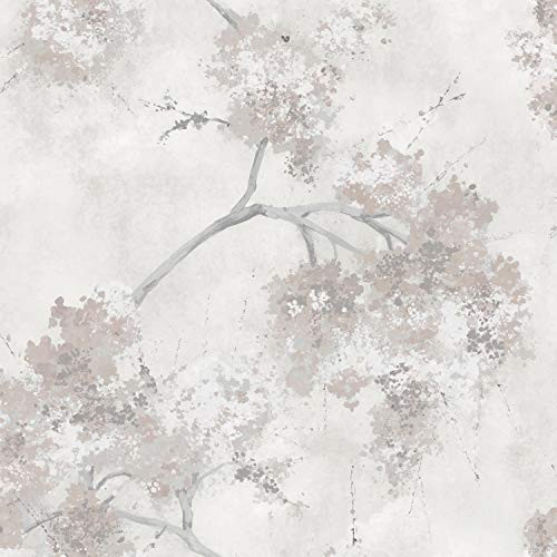 RoomMates Weeping Cherry Tree Blossom Beige Peel and Stick Wallpaper | Removable Wallpaper | Self Adhesive Wallpaper