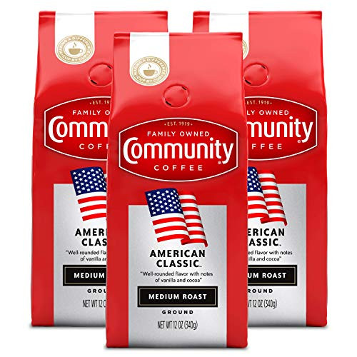 Community Coffee - American Classic Medium Roast - Premium Ground Coffee - 12 Ounce Bag (Pack Of 3)