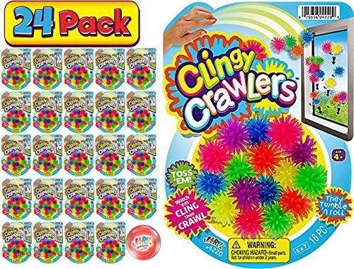 JA-RU Window Crawlers Wall Climbers Rolling Sticky Toys (Pack of 24) Wall Walker Climber Crawler Sticky Wacky Toy. Party Favors Pinata Filler. 4220-24p