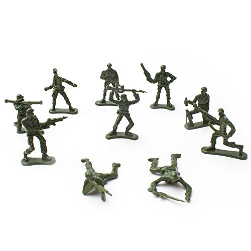 Fun Central AU196, 144 Pcs Various Pose Toy Soldiers Figures, Army Men Green Toy Soldiers, Toy Soldiers Action Figures For Kids