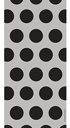 Creative Converting 71056 20 Count Black Velvet Polka Dot Cello Bags, Any, Multicolor