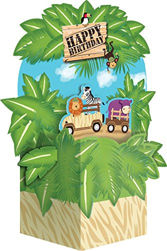 Creative Converting Safari Adventure Centerpiece, Multicolor