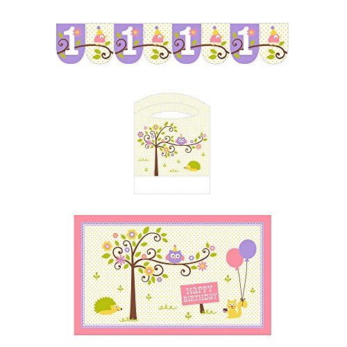 Creative Converting Happi Woodland-Girl, 1St Birthday High Chair kit Creative Converting Happi Woodland-Girl, 1St Birthday High Chair kit