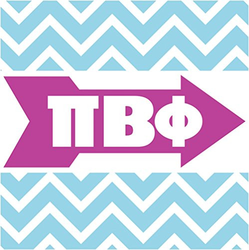 Creative Converting 50 Count Pi Beta Phi Beverage Napkins, Blue/White