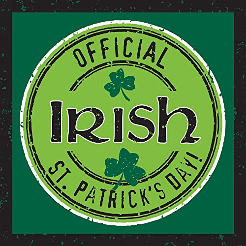 Creative Converting 16 Count Officially Irish Paper Beverage Napkins, Green