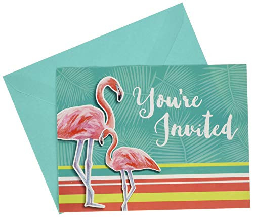 Creative Converting Party Invitations, Island Oasis (8-Count)