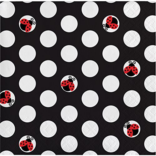 Ladybug Fancy Beverage Napkins, 48 ct