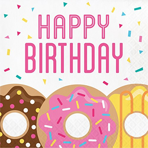 Donut Time Birthday Napkins, 48 ct