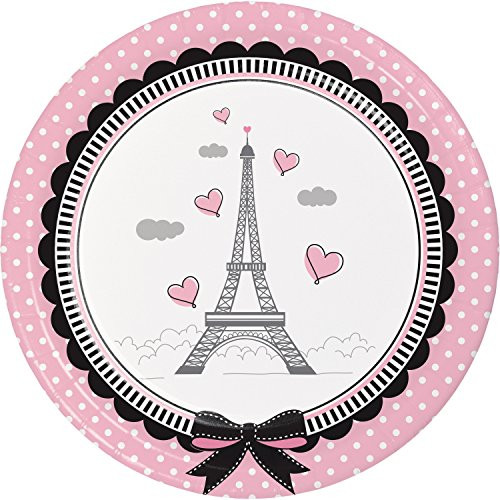 Party in Paris Dessert Plates, 24 ct