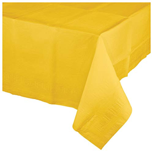 School Bus Yellow Paper Tablecloths, 3 ct