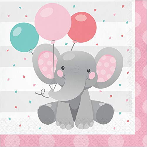 Enchanting Elephants Girl Napkins, 48 ct