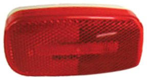 Peterson V180R Piranha Red LED Oval Clearance/Side Marker Light with Reflex